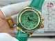 Swiss Replica Rolex Beach Daytona Emerald Bezel Green Leather Strap Watch (2)_th.jpg